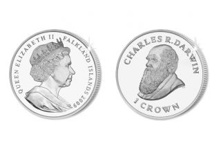   celebrates the 200th Anniversary of the birth of Charles Darwin Coin