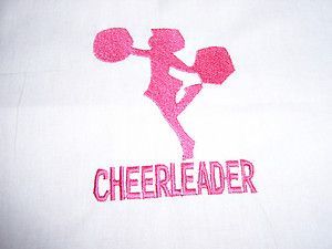 Cheerleader Cheer Girl Pom Poms Fabric Quilt Block