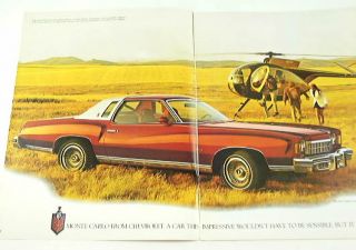 11 pages of photos and information on the 75 monte carlo the brochure 