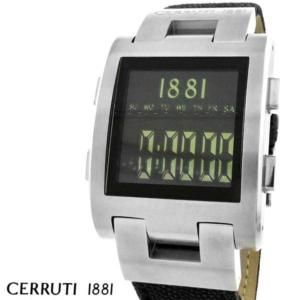 Cerruti LCD Swiss Watch with Day Date Month Leather