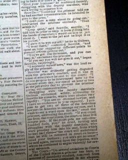 1881 James A Garfield Assassination Trial in Newspaper