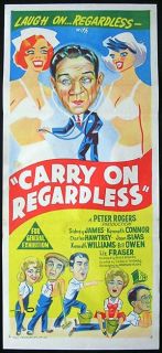 Carry on Regardless 61 Sid James RARE Daybill Poster