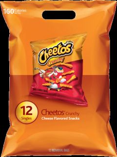 Cheetos Crunchy Cheese Flavored Snacks 12 1oz Singles Pack of 8