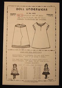   Pattern Underwear Drawers Chemises 1880s US 14 Hazel Ulseth
