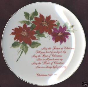Chiara Porcelain Christmas Plate American Watercolor
