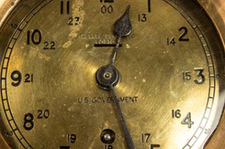 Chelsea Clock Co. US Goverment Vintage Brass Maritime Clock