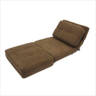 New York Premium Microfiber Convertible Chair Bed Brown