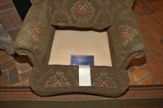   KING HICKORY NORTH CAROLINA OVERSTUFFED CLASSIC ARM CHAIR and OTTOMAN