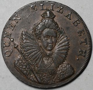 1794 Queen Elizabeth I Chichester Cross Conder 1 2 Penny Token Sussex 
