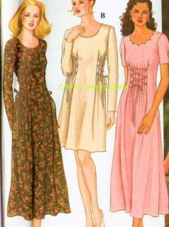 Miss Lace Up Dress Uncut Simplicity Sewing Pattern 12 14 16 Easy 