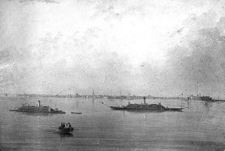Confederate Ironclads Chicora and Palmetto State in Charleston Harbor 