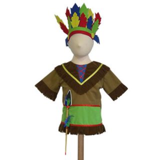 Boys Childrens Kids Indian Chief Fancy Dress Up Costume with 