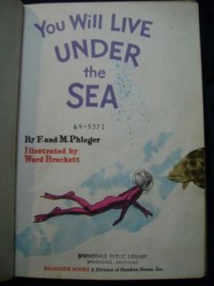 Vtg RARE I Can Read You Will Live Under The Sea 1966 A