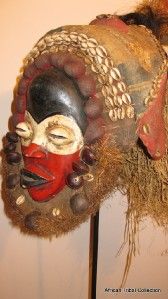 African Tribal Collection Dan Stilt Dancer Mask Liberia