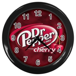 New Hot Red Cloud Dr Pepper Cherry Wall Clock Black