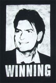 product this t shirt features charlie sheen and says winning
