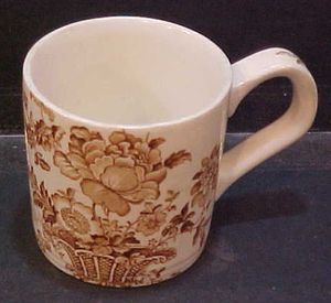 Charlotte Brown Pattern Alfred Meakin Cup Staffordshire England 