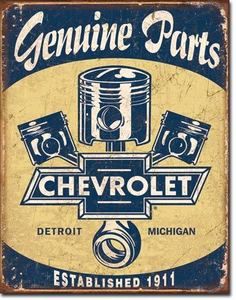 Nostalgic Genuine CHEVROLET Parts Tin Sign Chevelle Nova Camaro SS 