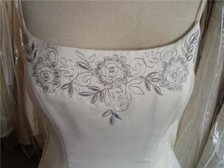 European 1032 Wedding Dresses Bridal Gowns Sz10 Beautiful Silver Lace 