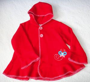 Chez Ami Red Sugarplum Fleece Jacket Coat 6 6X New