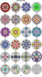 Rosette Kit Fabric Native American Designs to make 2.5 dia (4)
