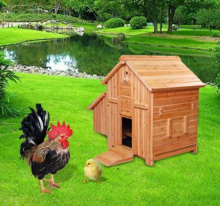 Pawhut Deluxe Wood Chicken Poultry Coop Hen House Farm