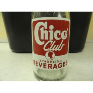 Chicopee Mass Chico Club Sparkling Beverages 7oz ACL Soda Bottle 