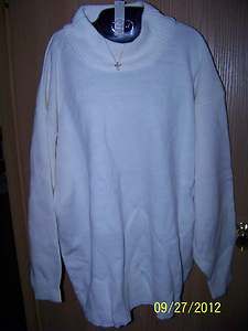 Chereskin Womans New with Tag White Extra Large 18 20 Sweater Top 19c 