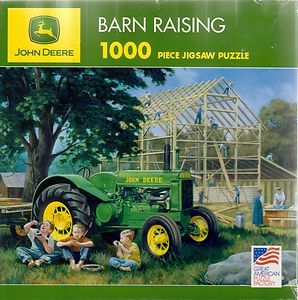 Barn Raising by Charles Freitag John Deere Puzzle