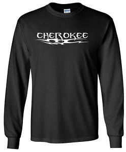 Tribal Jeep Cherokee Long Sleeve Black T Shirt s XL