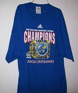 2008 NCAA BASKETBALL CHAMPIONSHIP TEE SHIRT W CHAMPIONSHIP RING