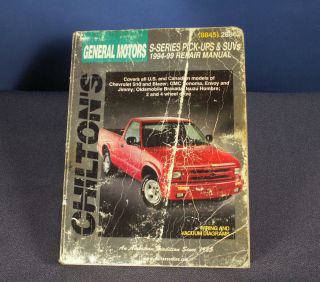 General Motors Chilton 94 99 s Series Pick Up SUVs Repair Manual 