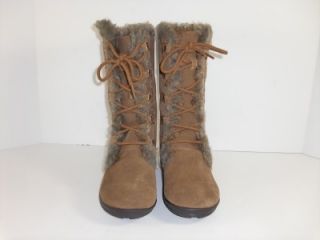 White Mountain Toba 5 5 M Chestnut Brown Suede Winter Boots Womens 