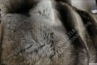 563 Chinchilla Blanket Real Fur Rug Genuine Fur Throw Made in Germany 