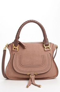 Chloe Marcie Small Nubuck Desert Rose Leather Shoulder Bag 1 895