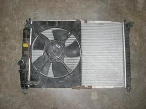 04 Chevy Aveo Radiator w AC Opt C60 MT Manual Trans w Cooling Fan 1527 