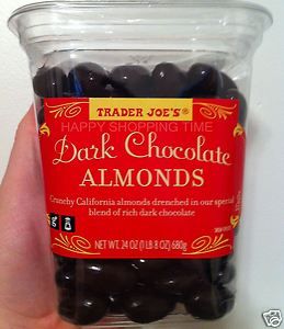 Trader Joes Dark Chocolate Covered Almonds 24 Oz