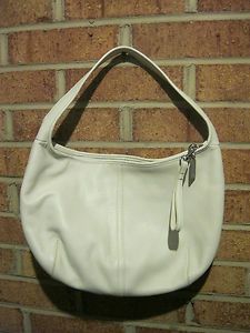 Coach Ergo Hobo White Leather Shoulder Bag Handbag 9219