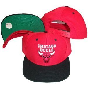 New Chicago Bulls Snapback Hat Two Tone Red Black Green Under Brim 