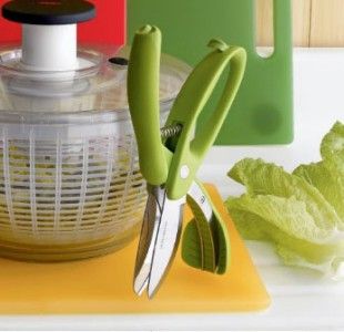   Salad Toss and Chop Cutters Knife Chopper Lime Green Onion