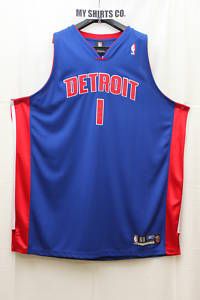 Detroit Pistons Blue Red White Chauncey Billups 1 Authentic Jersey 60 