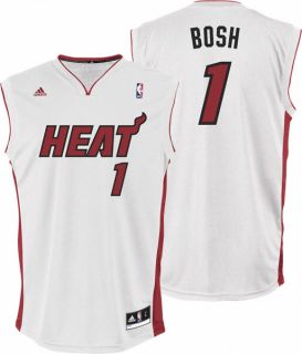 Chris Bosh Jersey Adidas Revolution 30 White Replica 1 Miami Heat 
