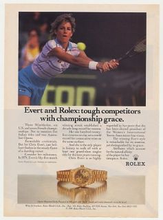 1987 Chris Evert Tennis Rolex Oyster Perpetual Lady Datejust Watch 