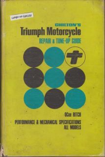   1967 Triumph Motorcycle Repair Manual All Models by Chilton