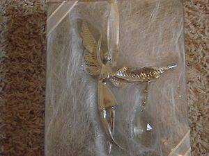   NEW Silver Angel Ornament Christa McAuliffe I Touch the Future I teach