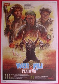 Platoon Oliver Stone Thai Movie Poster 1986 Original