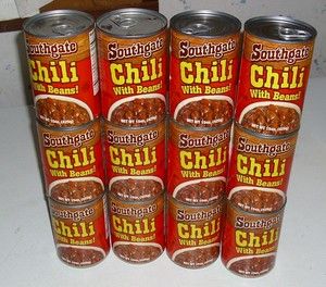 lot of 12 cans 15 ounce southgate chili with beans easy open lids