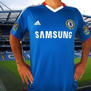 Chelsea Football Jerseys 2010 11 with Gold Champion Patches