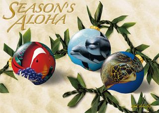 12 Hawaiian Holiday Card Hawaii Christmas Season aloha