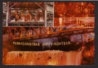 Oh Christmas Lights Display Ludlow Falls Ohio Postcard